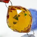 Two holes Crystal faceted ball